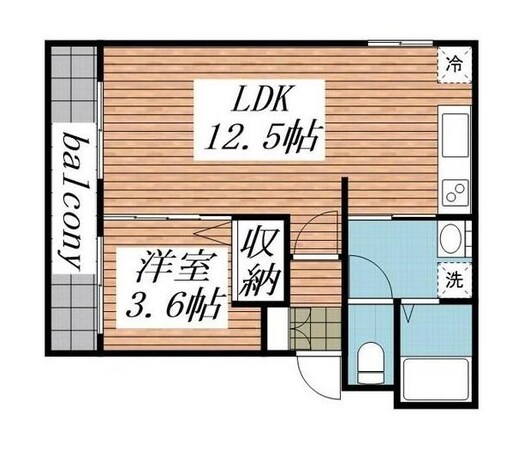 お花茶屋駅 徒歩7分 2階の物件間取画像